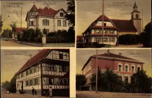 Ak Auenheim Kehl am Rhein Ortenaukreis Baden Württemberg, Gasthaus zum Hechten von A. Scherwitz