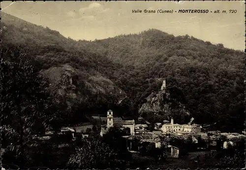 Ak Monterosso Piemonte, Valle Grana, Ortschaft mit Landschaftsblick