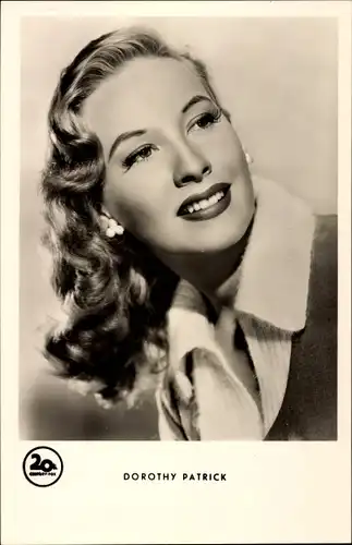 Ak Schauspielerin Dorothy Patrick, Portrait, 20th Century Fox