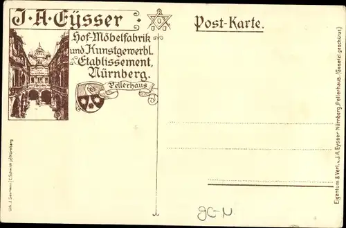 Künstler Litho Chr., H., Nürnberg in Mittelfranken Bayern, Gruss aus dem Pellerhaus, Peter Discher