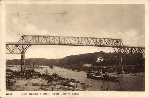 Ak Kiel in Schleswig Holstein, Prinz Heinrich Brücke a. Kaiser Wilhelm Kanal
