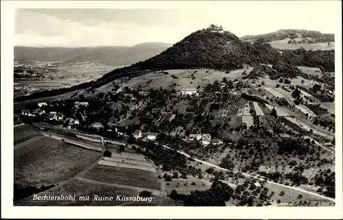 Ak Bechtersbohl Küssaberg in Baden Württemberg, Ruine, Blick auf Ortschaft und Umgebung