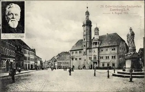 Ak Eisenberg im Saale Holzland Kreis, 26. Osterländisches Gauturnfest 1912, Dr. Ferdinand Goetz