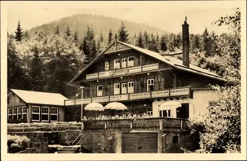 Ak Tabarz im Thüringer Wald, Blick auf das Schweizerhaus, im Winter