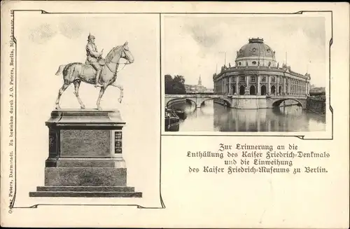 Ak Berlin Mitte, Kaiser Friedrich Denkmal, Kaiser Friedrich Museum, Museumsinsel