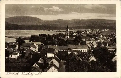 Ak Tambach Dietharz im Thüringer Wald, Panorama von der Ortschaft