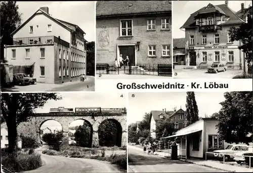 Ak Großschweidnitz in Sachsen, Ferienheim Maschinenfabrik Heidenau, Kindergarten, Viadukt