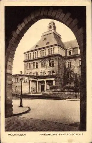 Ak Mulhouse Mülhausen Elsass Haut Rhin, Friedrich Lienhard Schule