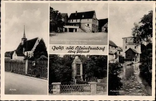 Ak Kleindembach Langenorla in Thüringen, Mühle Kolditz, Gasthof zum goldenen Stern, Inh. Templin