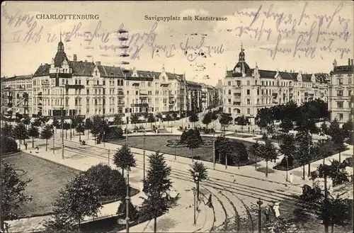 Ak Berlin Charlottenburg, Savignyplatz mit Kantstraße