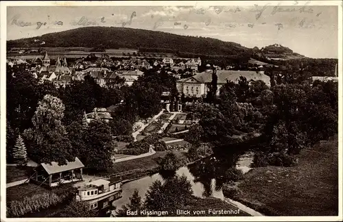 Ak Bad Kissingen Unterfranken Bayern, Blick auf Stadt vom Fürstenhof