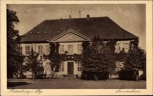 Ak Ratzeburg in Schleswig Holstein, Blick auf das Landeshaus, Auffahrt