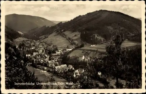 Ak Unterweißbach in Thüringen, Sommerfrische, Blick auf den Ort mit Umgebung