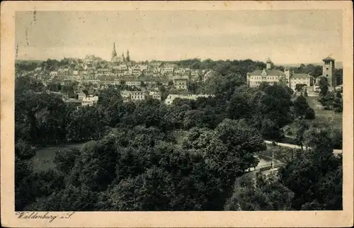 Ak Waldenburg in Sachsen, Panoramablick auf die Stadt