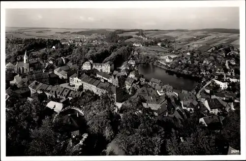 Ak Bad Lobenstein in Thüringen, Blick vom alten Turm auf die Stadt