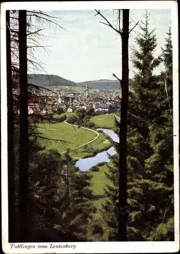 Ak Tuttlingen im Tal der Oberen Donau, Durchblick zum Ort vom Leutenberg aus