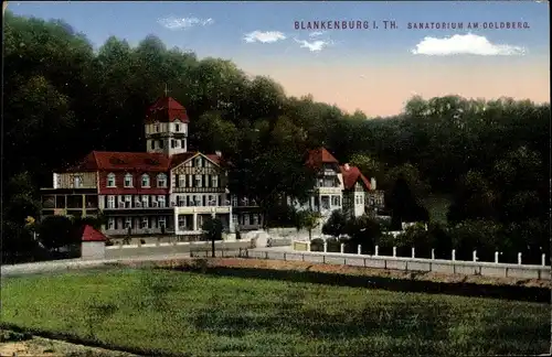 Ak Bad Blankenburg im Kreis Saalfeld Rudolstadt, Blick auf das Sanatorium am Goldberg