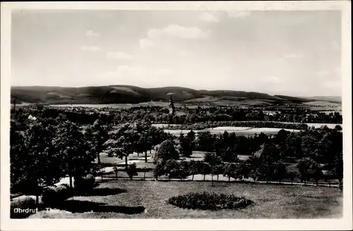 Ak Ohrdruf im Thüringischen Kreis Gotha, Panorama von der Ortschaft