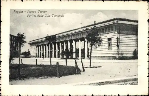 Ak Foggia Puglia, Piazza Cavour, Potico della Villa Comunale