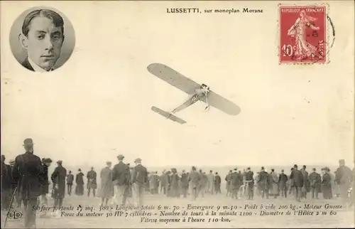 Ak Aviation, Lussetti sur monoplan Morane, Flugzeug, Zuschauermenge