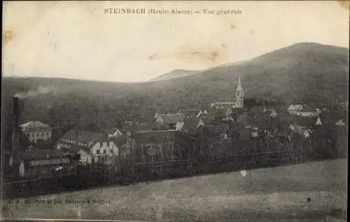 Ak Steinbach Elsass Haut Rhin, Ortschaft mit Landschaftsblick