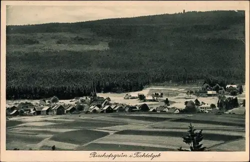 Ak Bischofsgrün im Fichtelgebirge, Blick auf den Ort mit Umgebung