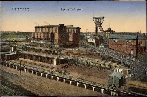 Ak Katernberg Essen im Ruhrgebiet Nordrhein Westfalen, Blick auf Zeche Zollverein