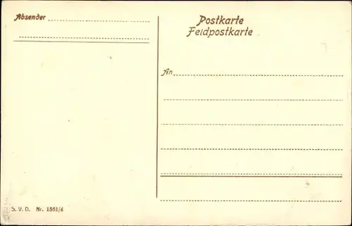 Künstler Ak Pommerhanz, K., Die steife Hose, Hose dient als Fernrohr, Kiste mit Granaten, I. WK