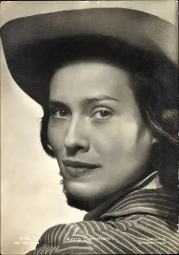 Ak Schauspielerin Anna Dammann, Nacht ohne Abschied, Portrait mit Hut