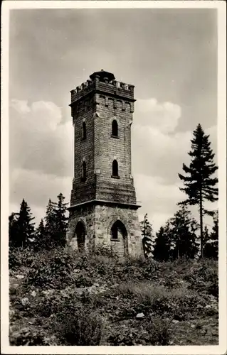 Ak Jocketa Pöhl Vogtland, Aussichtsturm auf dem Eisenberg