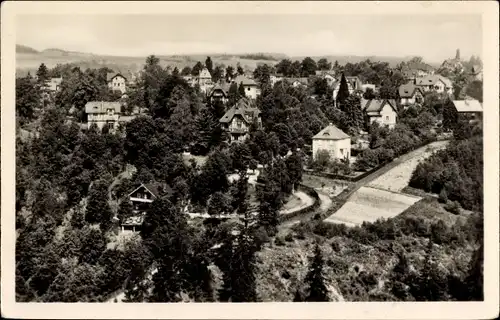 Ak Jocketa Pöhl Vogtland, Blick auf den Ort, Platz, Häuser, Wald