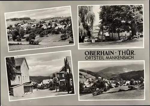 Ak Mankenbach Oberhain in Thüringen, Ortsansicht, Straßenpartie, Gaststätte