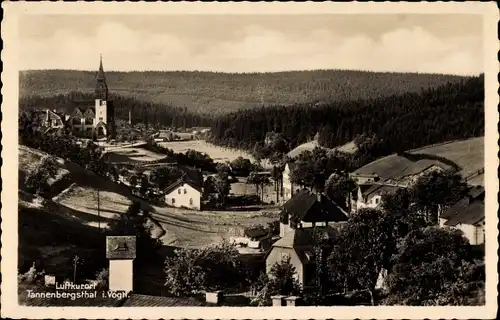 Ak Tannenbergsthal Muldenhammer im Vogtland, Blick auf Ortschaft und Umgebung