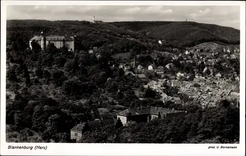 Ak Blankenburg in Sachsen Anhalt, Blick auf den Ort mit Umgebung