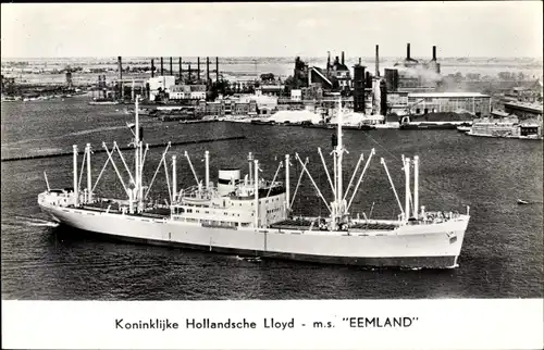 Ak Königlich Holländischer Lloyd, KHL, Dampfer M.S. Eemland, Frachtschiff