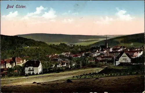 Ak Bad Elster im Vogtland, Blick auf Ortschaft und Umgebung