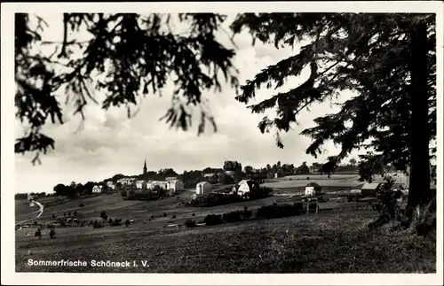 Ak Schöneck im Vogtland Sachsen, Blick auf Ortschaft und Umgebung