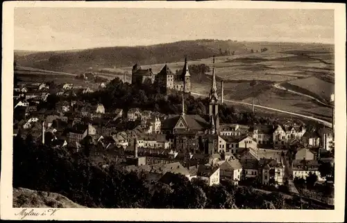 Ak Mylau Reichenbach im Vogtland, Panoramablick auf die Stadt