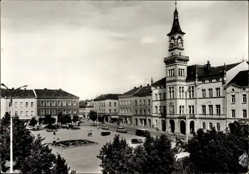 Ak Oelsnitz im Vogtland, Markt mit Rathaus