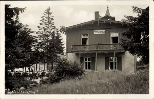 Ak Auerbach im Vogtland Sachsen, Blick auf das Zöbischhaus