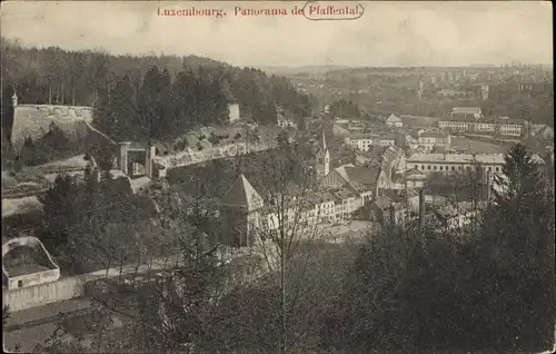 Ak Pfaffental Luxemburg, Panoramaansicht des Ortes