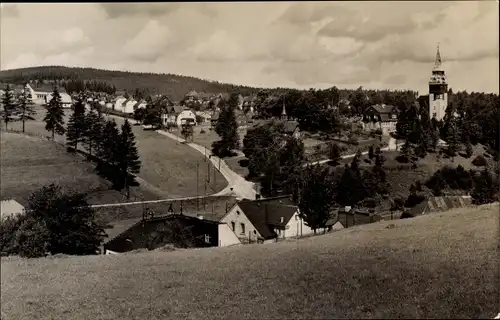 Ak Tannenbergsthal Muldenhammer im Vogtland, Blick auf den Ort mit Umgebung