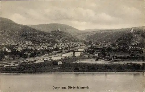 Ak Niederlahnstein Lahnstein im Rhein Lahn Kreis, Panoramablick auf die Stadt