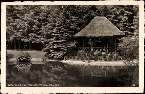 Ak Meerane in Sachsen, Partie im Wilhelm Wunderlich Park