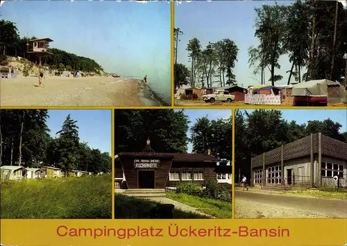 Ak Ückeritz und Bansin Ostseebad Heringsdorf auf Usedom, Campingplatz