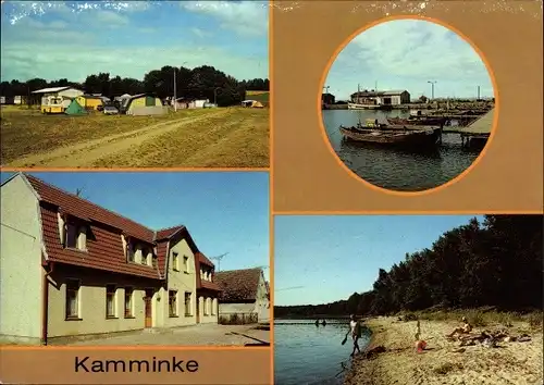 Ak Kamminke Mecklenburg Vorpommern, Campingplatz, Hafen, Konsum Gaststätte Haffblick