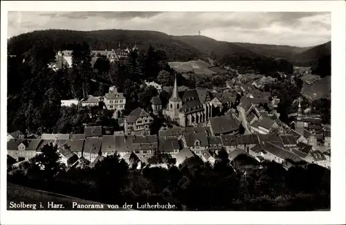 Ak Stolberg Südharz, Panorama von der Lutherbuche