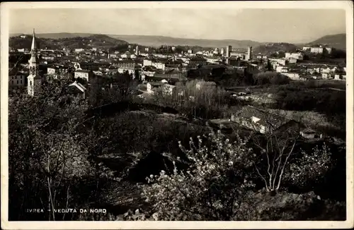 Ak Ivrea Piemonte, Veduta da Nord, Totalansicht vom Norden aus