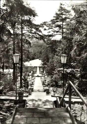 Ak Heidesee in Brandenburg, Treppe zum Ferienheim Rosa Luxemburg