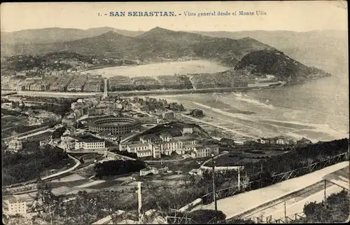 Ak San Sebastian Baskenland, Vista general desde el Monte Ulia